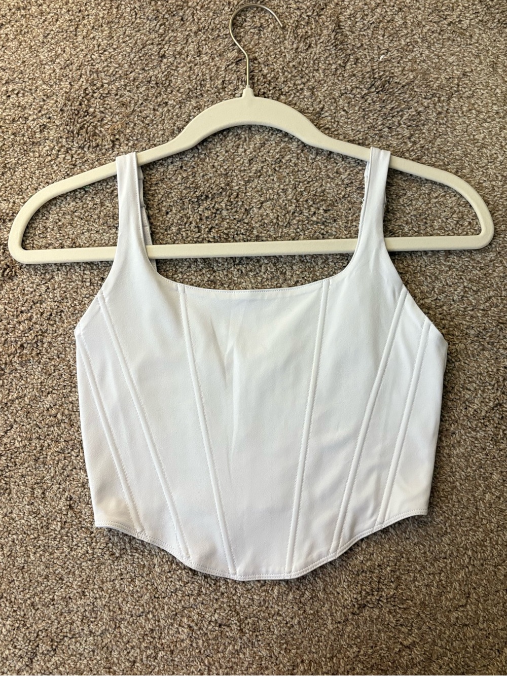 NWT white corset tank top